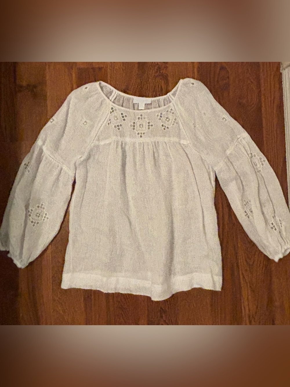 The White Company White Embroidered Cotton Chemise